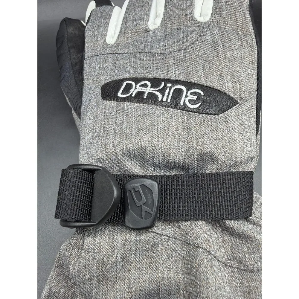 Dakine Tahoe Women’s Ski Snowboard Gloves Gray Leather Palm Size M Waterproof